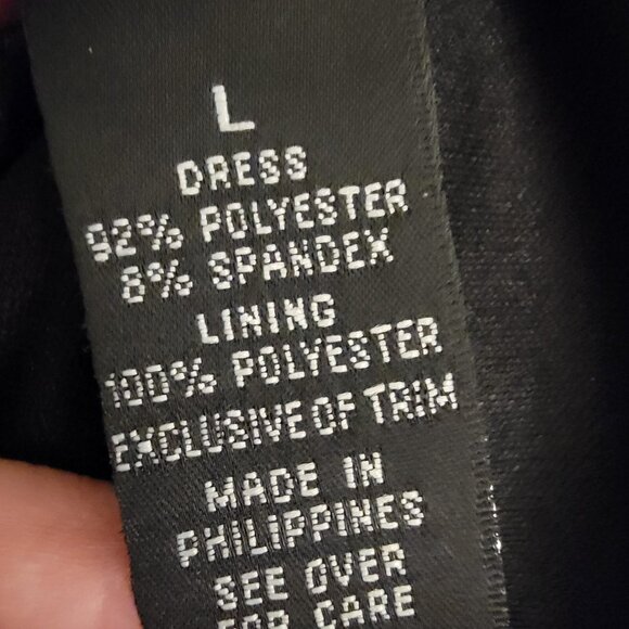 AB Studio‎ Dress Black White Drape Back Sleeveless Womens Large EUC - Picture 6 of 7